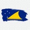 Flag Tokelau from brush strokes. Flag Tokelau on transparent background for your web site design, logo, app, UI.