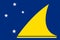 Flag Tokelau Islands flat style