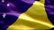 Flag of Tokelau waving in the wind. 4K High Resolution Full HD. Looping Video of International Flag of Tokelau.