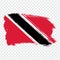 Flag Trinidad and Tobago from brush strokes. Flag Republic of Trinidad and Tobago on transparent background for your web site desi