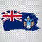 Flag Tristan da Cunha from brush strokes. Flag Tristan da Cunha  on transparent background