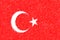 Flag of Turkey background o texture, color pencil effect.