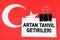 On the flag of Turkey lies a business card with the inscription - rising bond yields