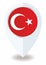 Flag of Turkey, location icon For Multipurpose, Republic of Turkey.