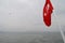 Flag of Turkey in a pole on the coast