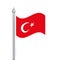 Flag of Turkey. Turkish  Flying flag