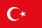 flag of Turkic Oghuz peoples Turkish people. flag representing ethnic group or culture, regional authorities. no flagpole. Plane