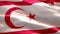 Flag of Turkish Republic of Northern Cyprus waving in the wind. 4K High Resolution Full HD. Looping Video of International Flag of