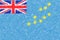 Flag of Tuvalu background o texture, color pencil effect.