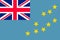 Flag Tuvalu islands flat style