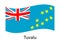 Flag of Tuvalu. Tuvalu Icon vector illustration