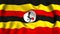 Flag uganda waving symbol