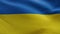 Flag Ukraine fabric waving loop