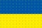 Flag of Ukraine with small hearts on its background.