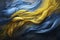 Flag of Ukraine waving in the wind. 3d rendering image.