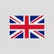 Flag of United Kingdom color line element. Vector element for web page