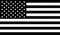 Flag of United States of America with black and white colors