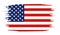 Flag of the United States of America, brush background. USA flag brush vector.