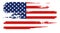 Flag of the United States of America, brush background. USA flag brush vector.