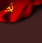 Flag of the USSR. Vector soviet union flag on white