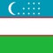 Flag of Uzbekistan. Correct RGB colours