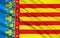 The flag of the Valencian Community, Spain