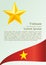 Flag of Vietnam, Socialist Republic of Vietnam, template for award design, an official document with the flag of the Socialist Rep