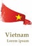 Flag of Vietnam, Socialist Republic of Vietnam, template for award design, an official document with the flag of the Socialist Rep