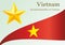 Flag of Vietnam, Socialist Republic of Vietnam, template for award design, an official document with the flag of the Socialist Rep