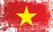 Flag of Vietnam, Socialist Republic of Vietnam, Wrinkled dirty spots.