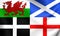 Flag of Wales, Scotland, Cornwall and England