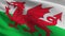 Flag of Wales or welsh. 3D rendering illustration of waving sign symbol