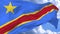 flag waving against the blue sky Congo Democratic Republic