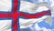 flag waving against the blue sky Faroe Island