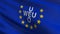 Flag of WEU or Western European Union. 3D rendering illustration of waving sign symbol