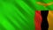 The flag of Zambia. Shining silk flag of Zambia. High quality render. 3D illustration