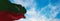 flag of Zapotec Peoples , Mexico at cloudy sky background on sunset, panoramic view. Mexican travel and patriot concept. copy