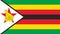 Flag of Zimbabwe. National Zimbabwean flag