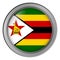 Flag of Zimbabwe round as a button