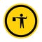 Flagger Ahead Symbol Sign Isolate on White Background,Vector Illustration