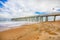 Flagler Beach With Pier And American Flag