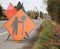 Flagman Ahead Sign