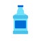 Flagon blue pottery liquid beverage vector icon. Water  bottle logo delivery big plastic canister gallon