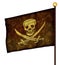 Flagpole with pirate flags