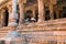 Flagpost and 100 pillar Maha-mandapa, Airavatesvara Temple, Darasuram, Tamil Nadu. View from North East.