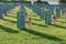 Flags adorn the graves of the fallen on Memorial Day at Abraham Lincoln National Cemetery