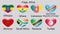 Flags of Africa, set. Ethiopia, Ghana, Cameroon, DRC, Morocco, Tanzania, Tunisia