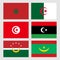 Flags alittihad almaghribi Maghreb
