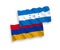 Flags of Armenia and Honduras on a white background