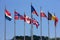 flags, Arromanches, Normandy, France